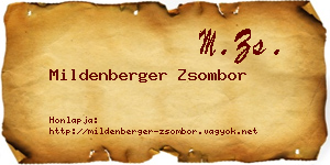 Mildenberger Zsombor névjegykártya