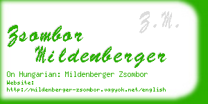 zsombor mildenberger business card